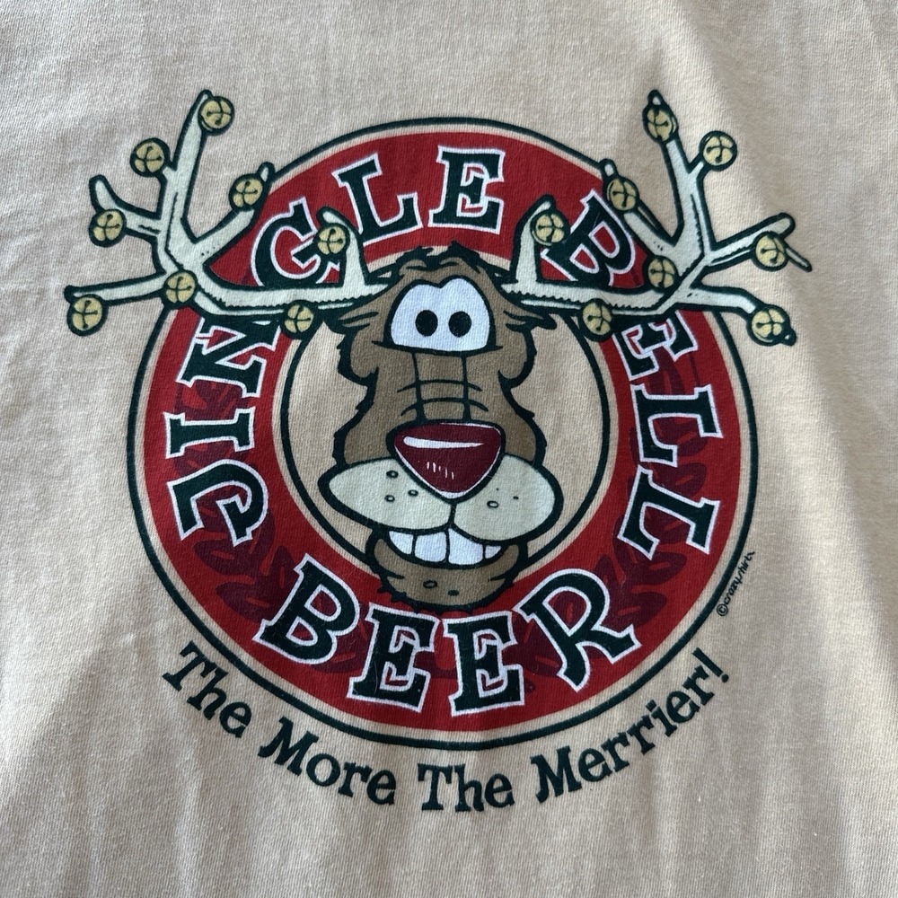 Crazy Short Jingle Bell Beer T Shirt Size M - Picture 11 of 15